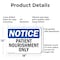 Signmission Patient Nourishment Only, 18 in W x Rectangle, Aluminum OS-2PACK-NS-A-1218-L-17146 - alternate 7